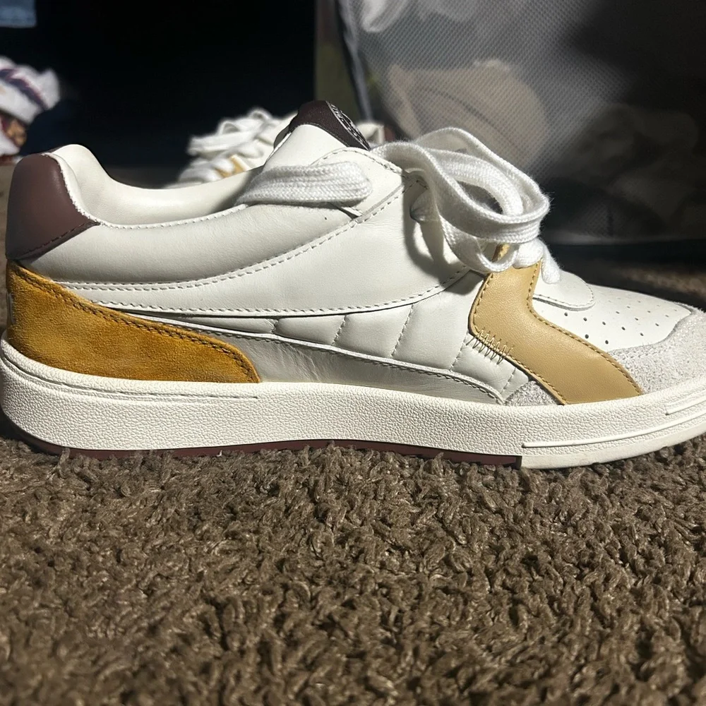Palm Angels White and Yellow Sneakers - Picture 7 of 9